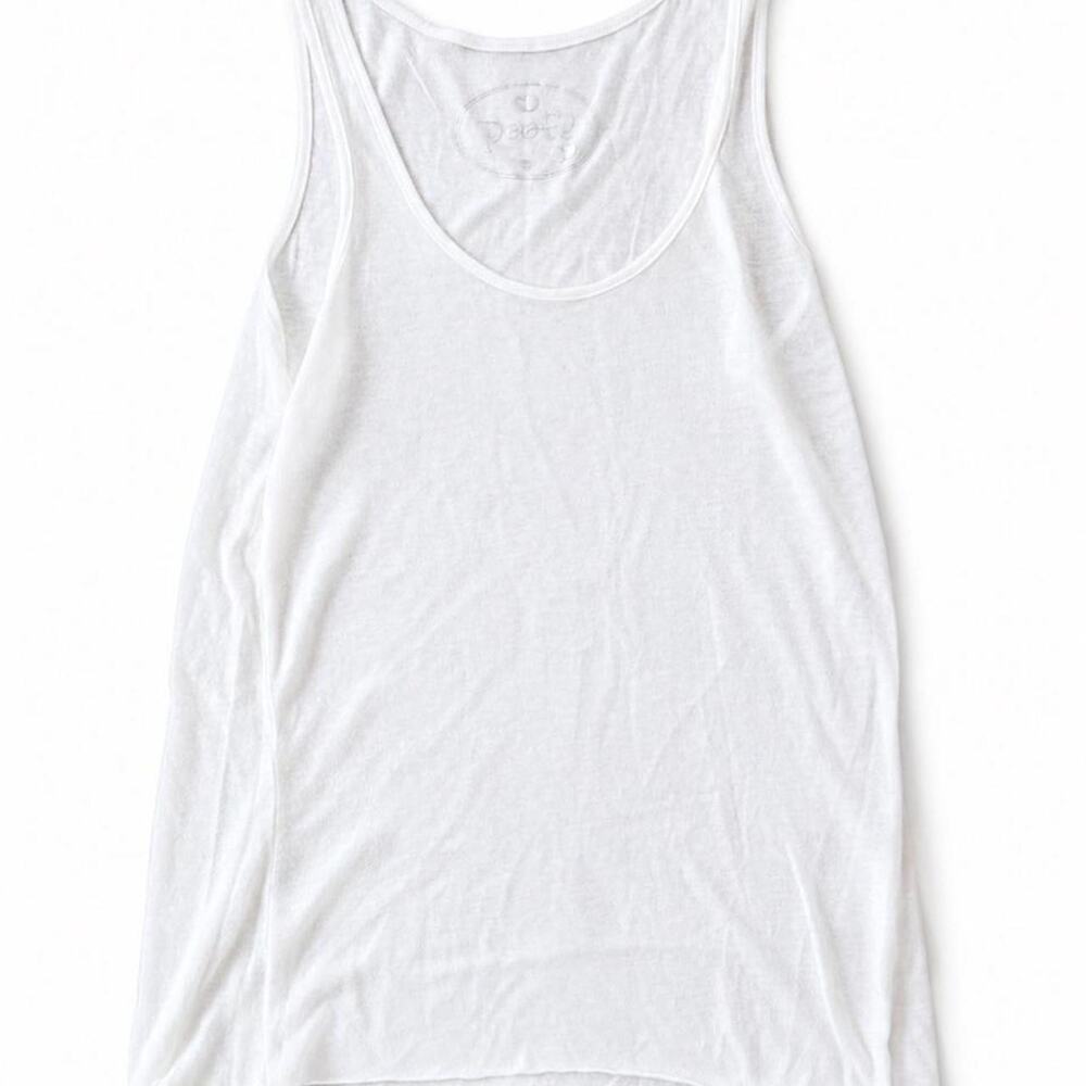 Poof White tank top with a relaxed fit